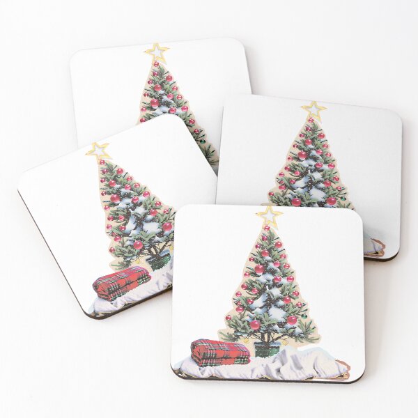 Item preview, Christmas tree red green and snow scrapbook look designed and sold by Rainbow Paws Garden.