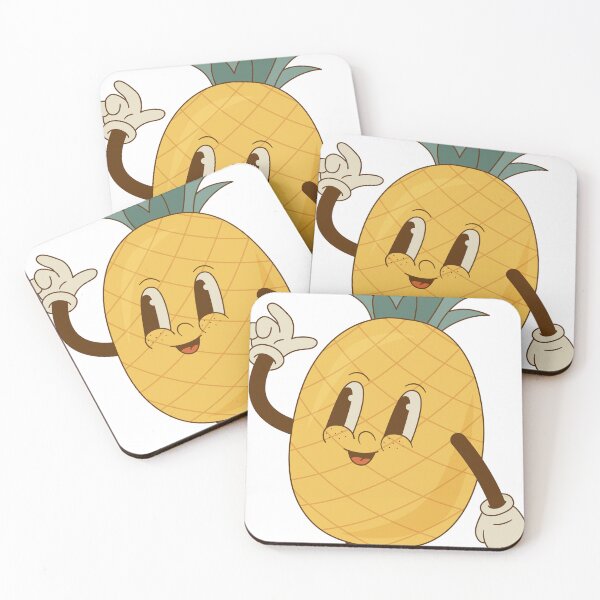 Item preview, Friendly Cartoon Pineapple Fruit Retro design  designed and sold by Printellarium.
