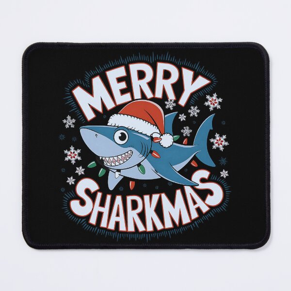 Item preview, Merry Sharkmas Shark Santa Ugly Christmas T shirt Boys Xmas designed and sold by luannsemmsobre.