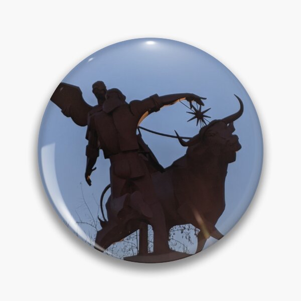 Item preview, Bull and Angel Statue Silhouette at Sunset designed and sold by shaldesign.