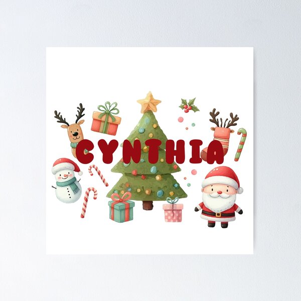 Item preview, Christmas Name Cynthia - personalized designed and sold by karolinahinc.