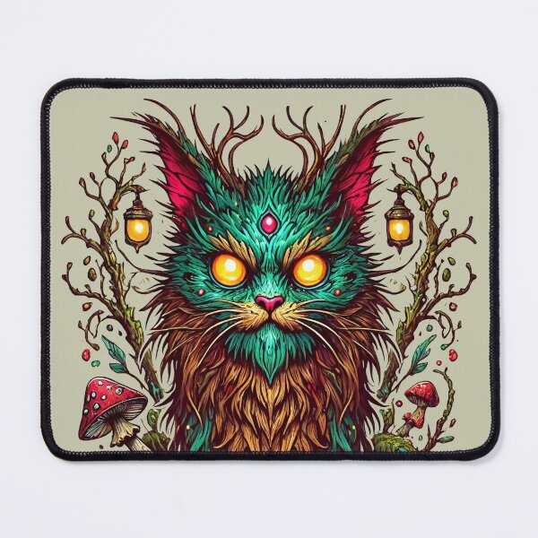 Item preview, Jólakötturinn Mystical Yule Cat with Forest Magic designed and sold by Victor Shadehorn.