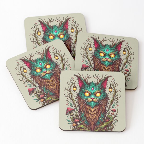 Item preview, Jólakötturinn Mystical Yule Cat with Forest Magic designed and sold by Victor Shadehorn.