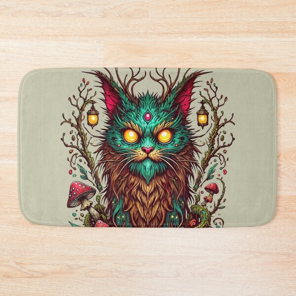 Item preview, Jólakötturinn Mystical Yule Cat with Forest Magic designed and sold by Victor Shadehorn.