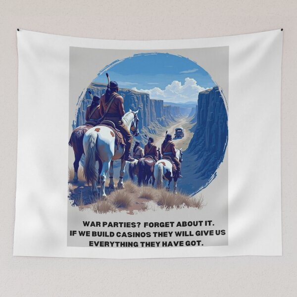 Item preview, "Historical Entrepreneurship 1800s" Native american War Party designed and sold by SJZDesign.