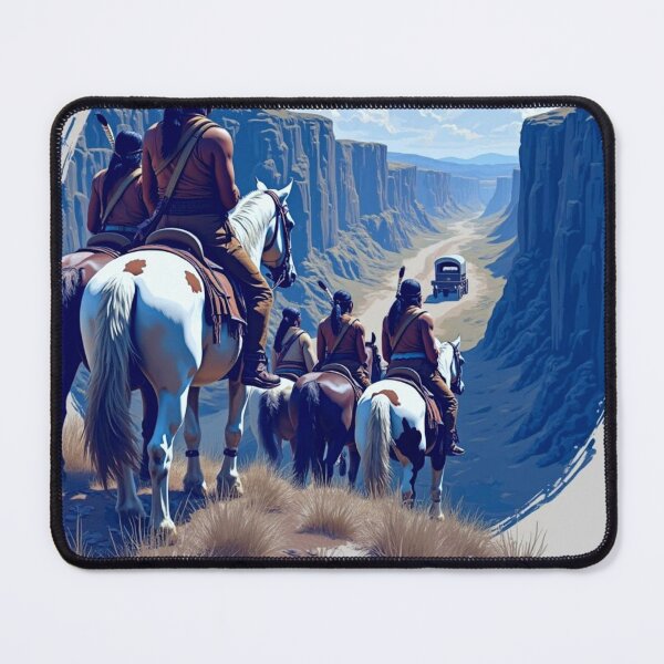 Item preview, "Historical Entrepreneurship 1800s" Native american War Party designed and sold by SJZDesign.