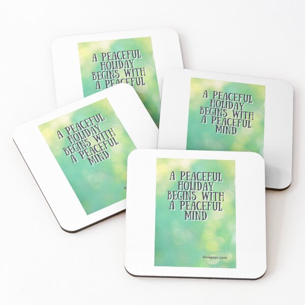 Item preview, "A peaceful holiday begins with a peaceful mind." designed and sold by CUTESTUFFnow.