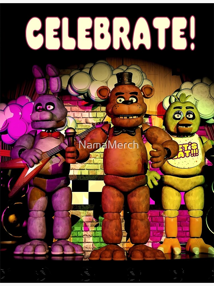 Thumbnail 3 of 3, Poster, [8K] FNAF Celebrate! designed and sold by NamaMerch.