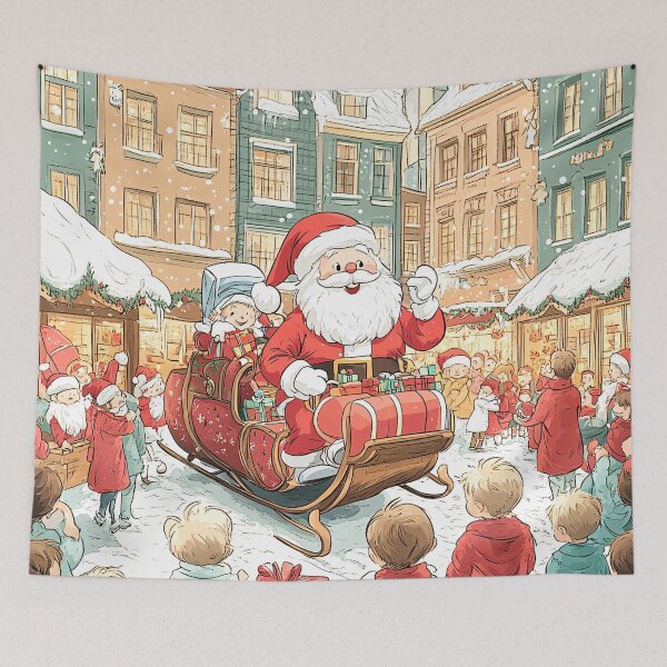 Item preview, Santa's Festive Arrival designed and sold by NomadicDreamer.