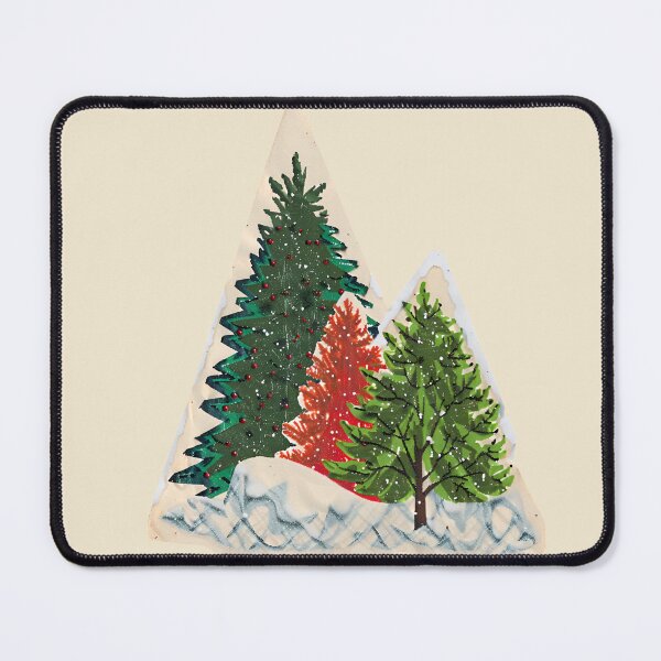 Item preview, Christmas trees red green and snow scrapbook look designed and sold by Rainbow Paws Garden.