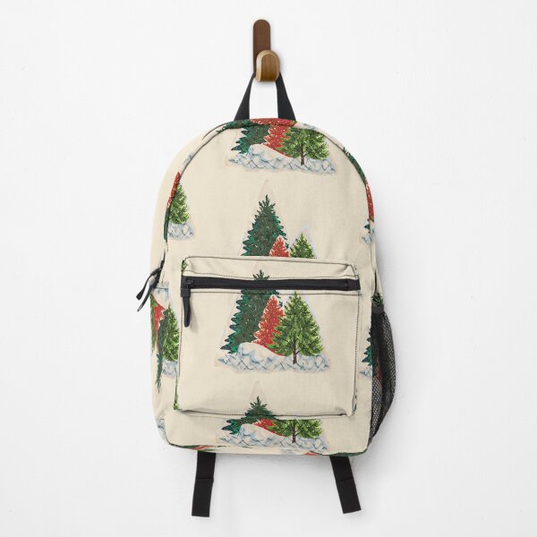 Item preview, Christmas trees red green and snow scrapbook look designed and sold by Rainbow Paws Garden.