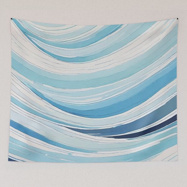 Item preview, striped pattern blue and white 5 designed and sold by blackwhiteblue.
