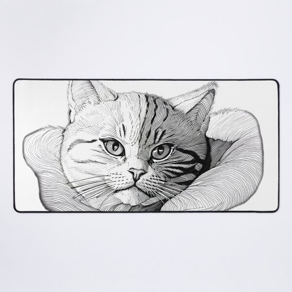 Item preview, Adorable Cat Illustration – Black and White Art designed and sold by TSQ.