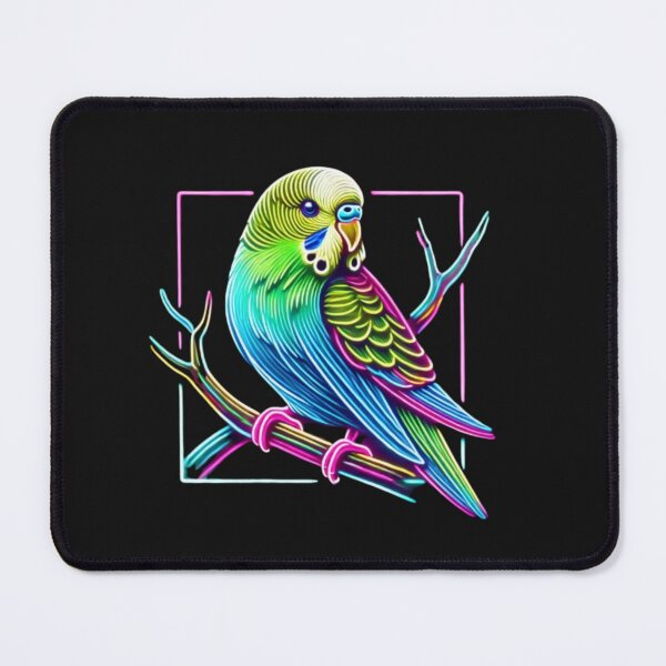 Item preview, Neon Budgerigar: A Vibrant Tribute for Parrot Lovers designed and sold by Ver-Payah.