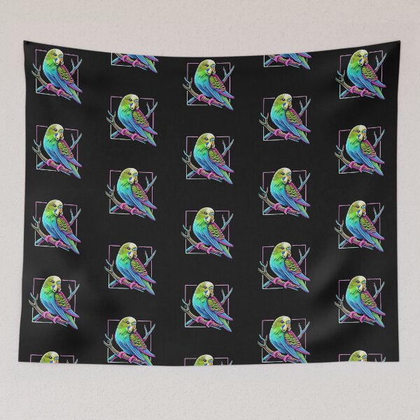 Item preview, Neon Budgerigar: A Vibrant Tribute for Parrot Lovers designed and sold by Ver-Payah.