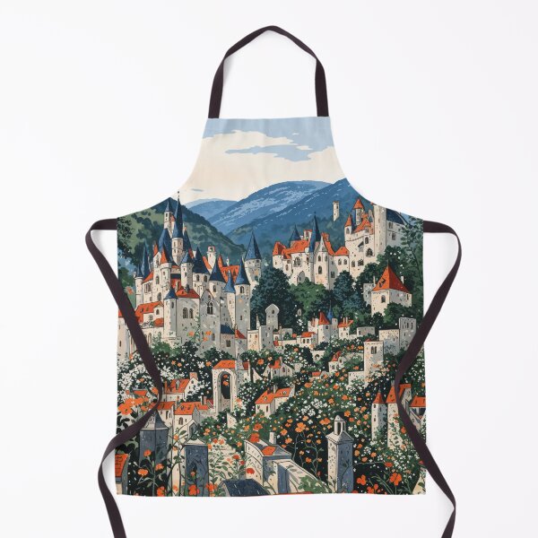 Item preview, Castle in Bloom - Medieval Painting designed and sold by regnumsaturni.