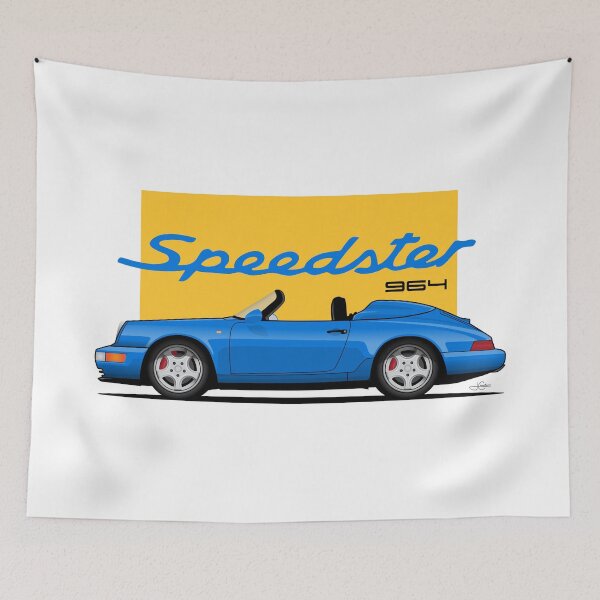 Item preview, Blue Porsche 911 964 Speedster designed and sold by blackdogshop.