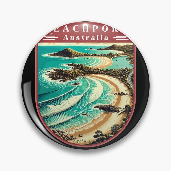 Item preview, Beachport in Australia Retro Art Travel Landscape designed and sold by MaateoDesign.