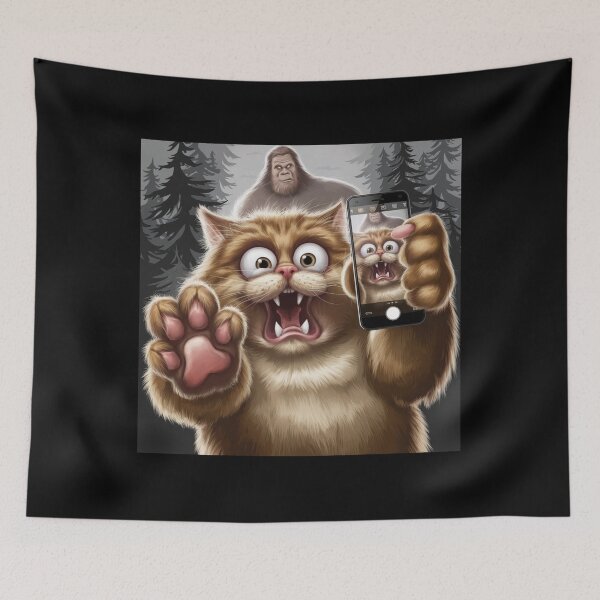 Item preview, Surprised Scared Cat Selfie designed and sold by Mateusz Majcherek.