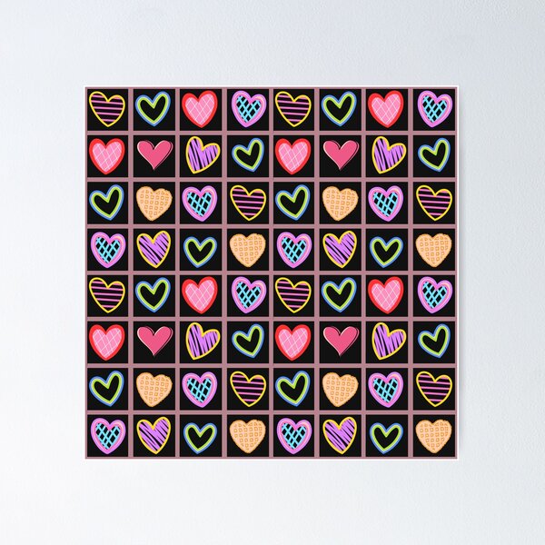 Item preview, Valentines Heartfelt Harmony: A harmonious pattern featuring 12 unique hearts, each with its own style and character, arranged in a pleasing composition, gift for mothers day. designed and sold by Grang Art Artistic Designs.