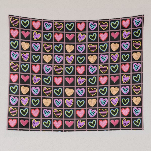 Item preview, Valentines Heartfelt Harmony: A harmonious pattern featuring 12 unique hearts, each with its own style and character, arranged in a pleasing composition, gift for mothers day. designed and sold by Grang Art Artistic Designs.