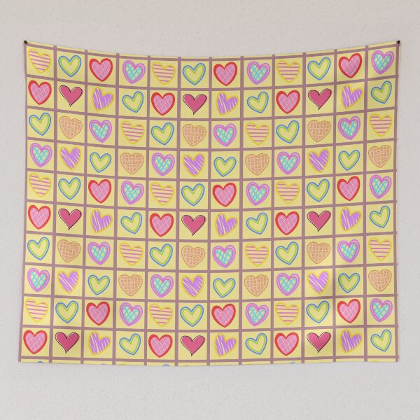 Item preview, Love in Bloom: A harmonious pattern featuring 12 unique hearts, each with its own style and character, arranged in a pleasing composition, gift for mothers day. designed and sold by Grang Art Artistic Designs.