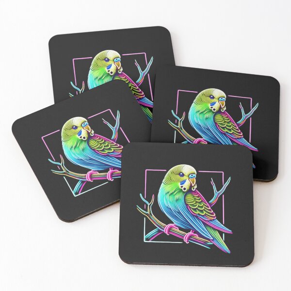Item preview, Neon Budgerigar: A Vibrant Tribute for Parrot Lovers designed and sold by Ver-Payah.