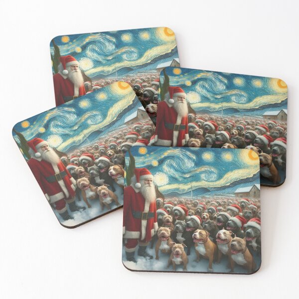 Item preview, Papá Noel y pitbulls designed and sold by 123ks.