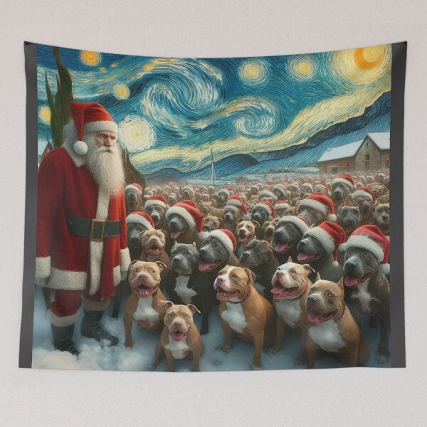 Artikelvorschau, Weihnachtsmann und Pitbulls entworfen und verkauft von 123ks.