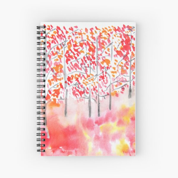 Item preview, Colorful Autumn Trees with Reflection | Watercolor Fall Trees  designed and sold by AngelaMarieArt.