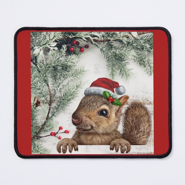 Item preview, Cute Peeking Christmas Squirrel designed and sold by Sqwirlgrl.