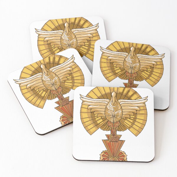 Item preview, Decorative gold jewelry bird in the style of Mucha Art Nouveau designed and sold by asamijess.