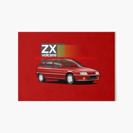 Citro.en ZX Volcane 3/4 outline graphic illustration 