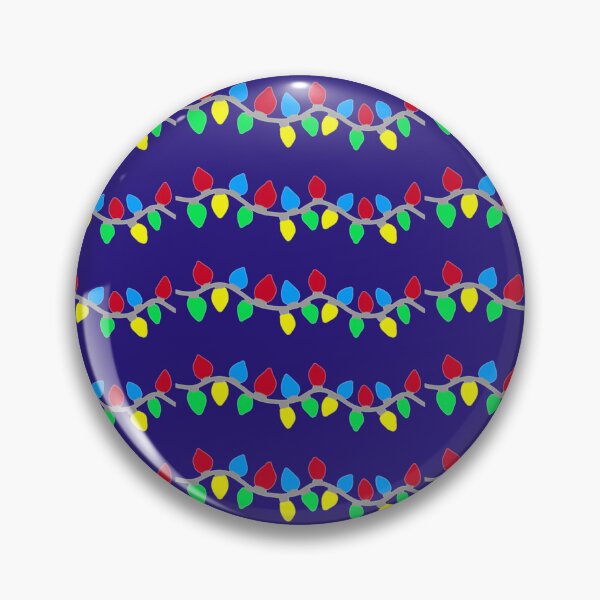 Item preview, Festive Christmas String Lights on Blue  designed and sold by DanielleGensler.