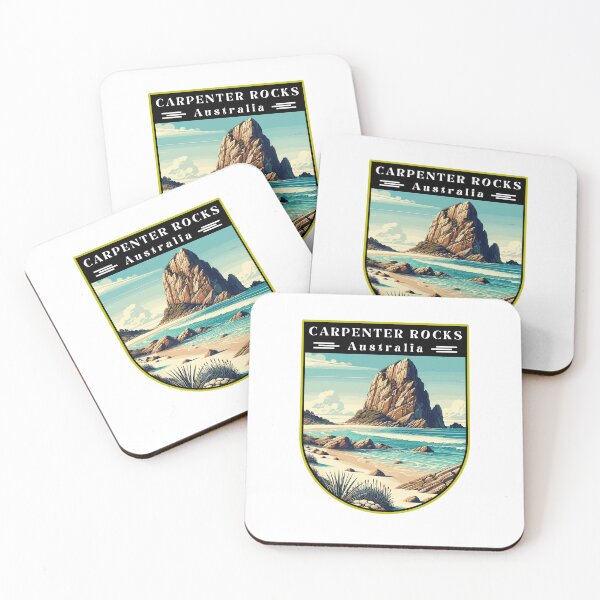 Item preview, Carpenter Rocks in Australia Retro Art Travel Landscape designed and sold by MaateoDesign.