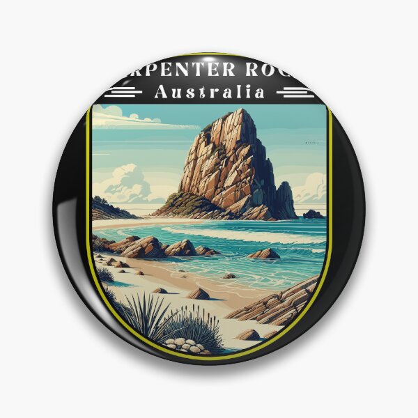Item preview, Carpenter Rocks in Australia Retro Art Travel Landscape designed and sold by MaateoDesign.
