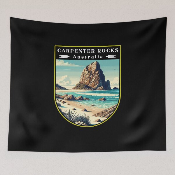 Item preview, Carpenter Rocks in Australia Retro Art Travel Landscape designed and sold by MaateoDesign.