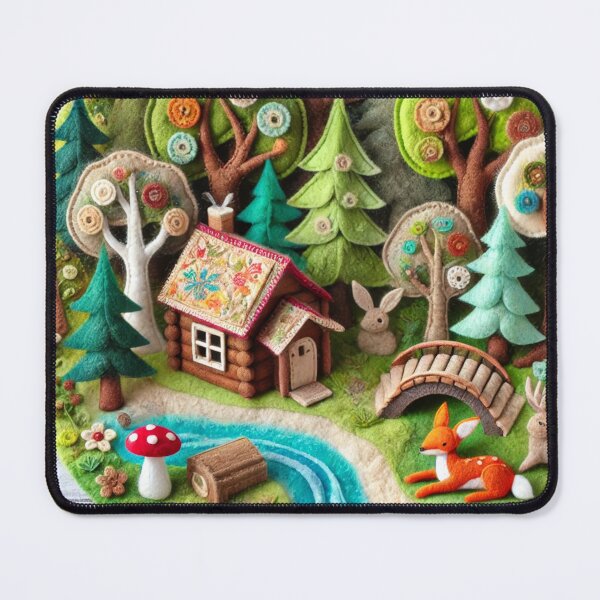 Item preview, Cozy Felt Woodland Art - Handcrafted Whimsy designed and sold by Alta-store.
