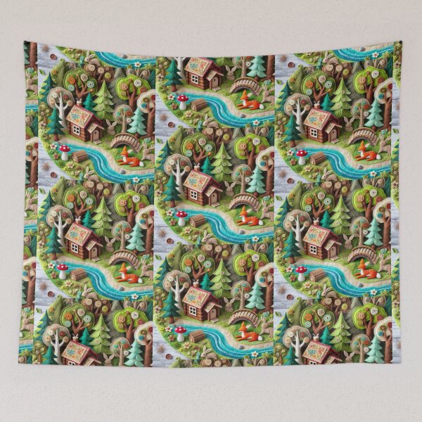 Item preview, Cozy Felt Woodland Art - Handcrafted Whimsy designed and sold by Alta-store.