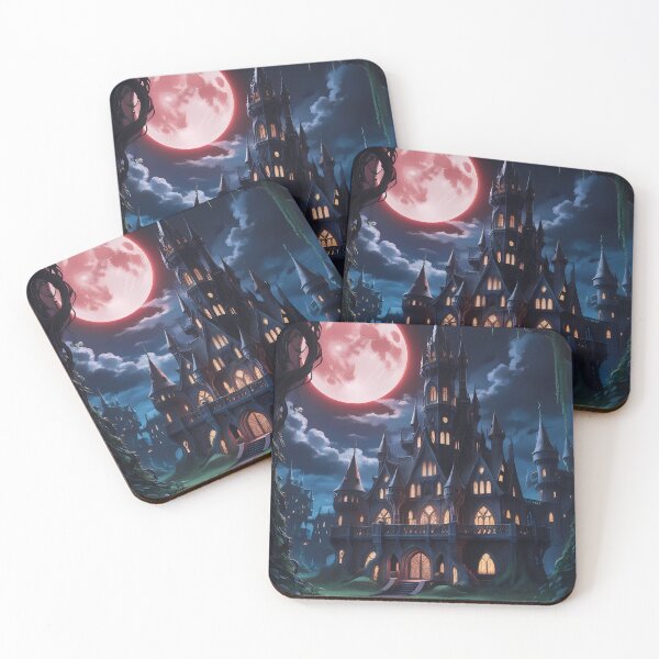 Item preview, Gothic Castles Blood Moon Night Supernatural Photo designed and sold by ART ATTACK ZONE.