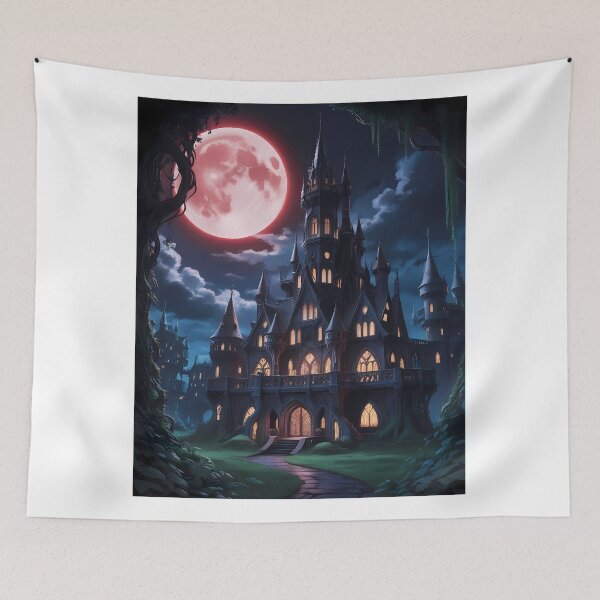 Item preview, Gothic Castles Blood Moon Night Supernatural Photo designed and sold by ART ATTACK ZONE.