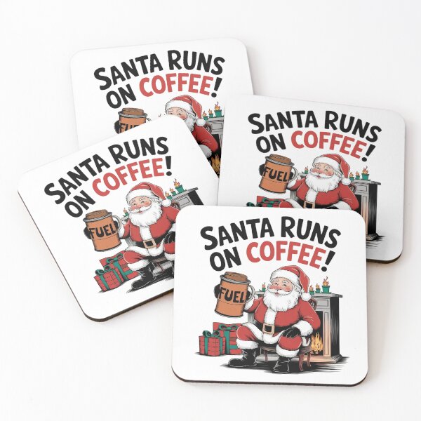 Item preview, Santa Runs on Coffee! designed and sold by Situstshirts.