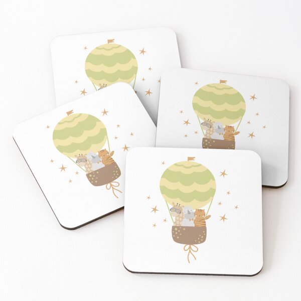 Item preview, Hot Air Balloon with Cute Baby Animals designed and sold by PrancingPumpkin.
