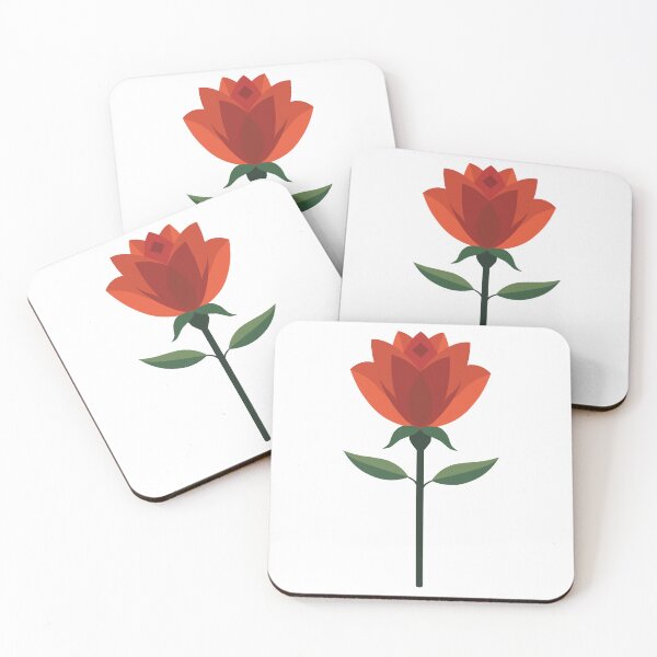 Item preview, Geometric Red Rose - Modern Floral Design designed and sold by Fikuall.