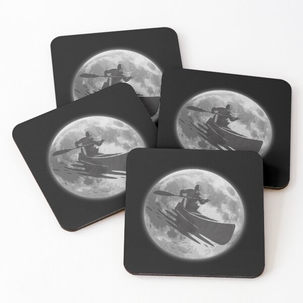 Item preview, Kayak Dreams in Lunar Glow.Paddling on the Moon. designed and sold by JAGA-ALIME.