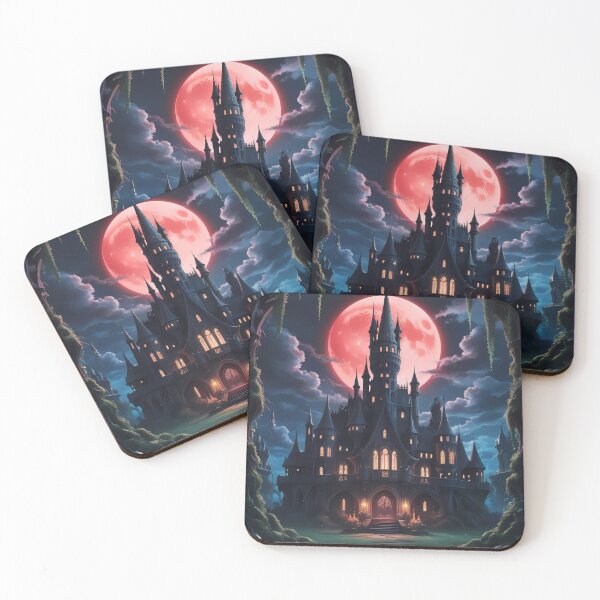 Item preview, Gothics Castles Blood Moon Night Supernatural Photo designed and sold by ART ATTACK ZONE.