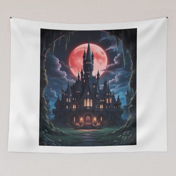 Item preview, Gothics Castles Blood Moon Night Supernatural Photo designed and sold by ART ATTACK ZONE.