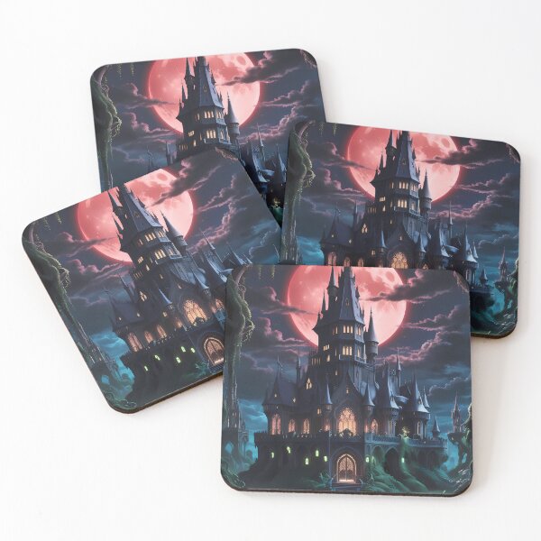 Item preview, Gothic Castle Blood Moon Night Supernatural Photo designed and sold by ART ATTACK ZONE.