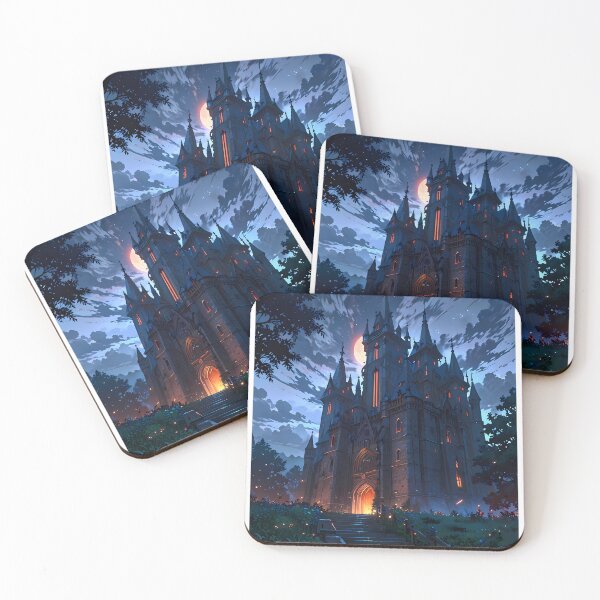 Item preview, Gothic Castles Blood Moon Night Supernatural Anime designed and sold by ART ATTACK ZONE.