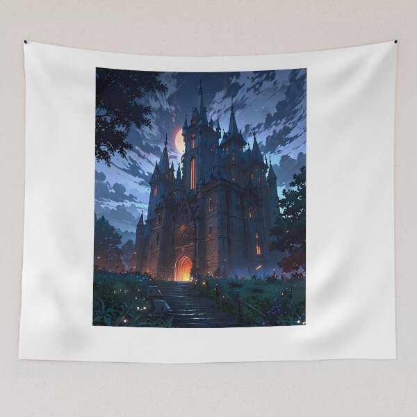 Item preview, Gothic Castles Blood Moon Night Supernatural Anime designed and sold by ART ATTACK ZONE.